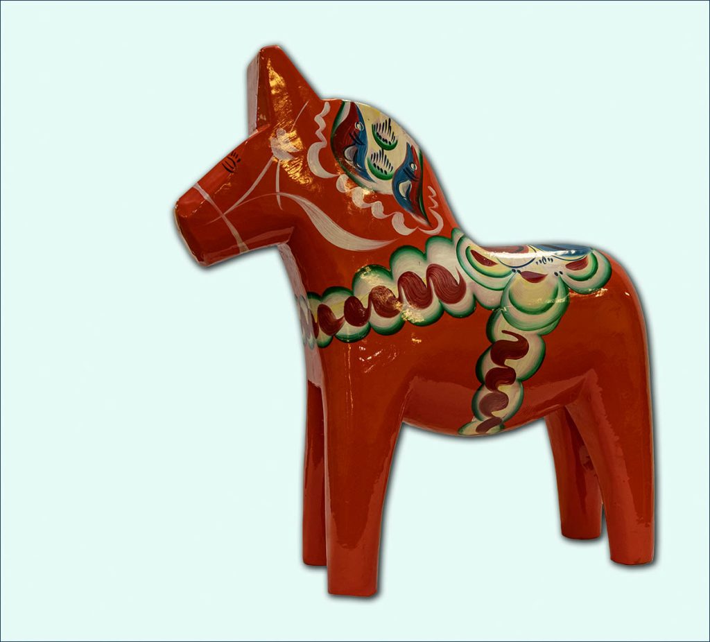 Dalahäst 43 cm hög.
