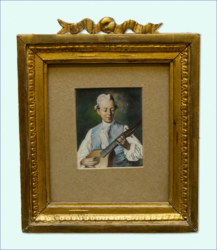 Liten gouache - motiv Carl Michael Bellman.